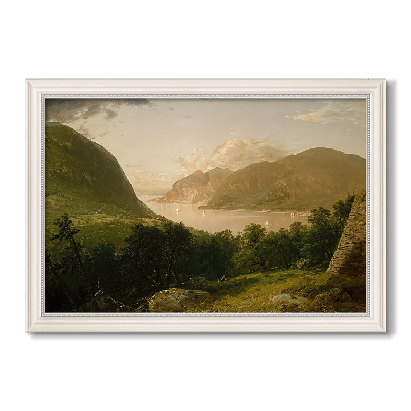 Hudson River Scene, 1857 - John Frederick Kensett - Toile encadrée sur mesure, Craie antique, 28 x 40, Non