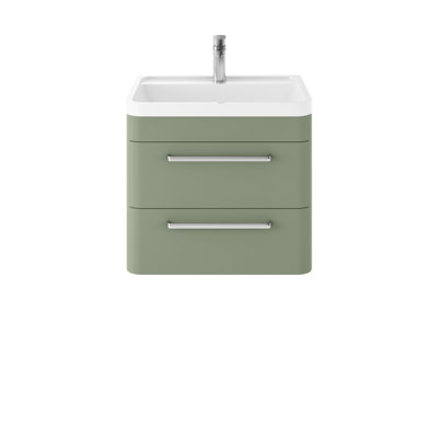 Solar 600mm Single Bathroom Vanity with Integrated Vitreous China Basin