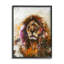 Abstrait crinière de lion sur fond brun clair vieilli par Design Fabrikken - impression d'art graphique-1842082803-1842082805