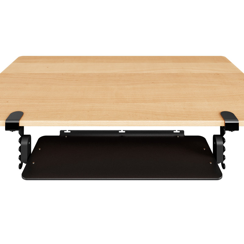 Uncaged Ergonomics KT4 Clamp-On Keyboard Tray - No-Drill Under Desk Keyboard Tray with Tilt