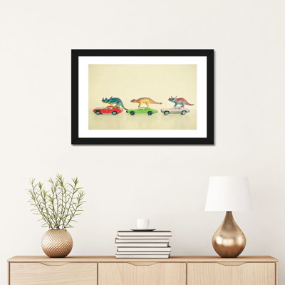 «Dinosaurs Ride Cars» par Cassia Beck - impression