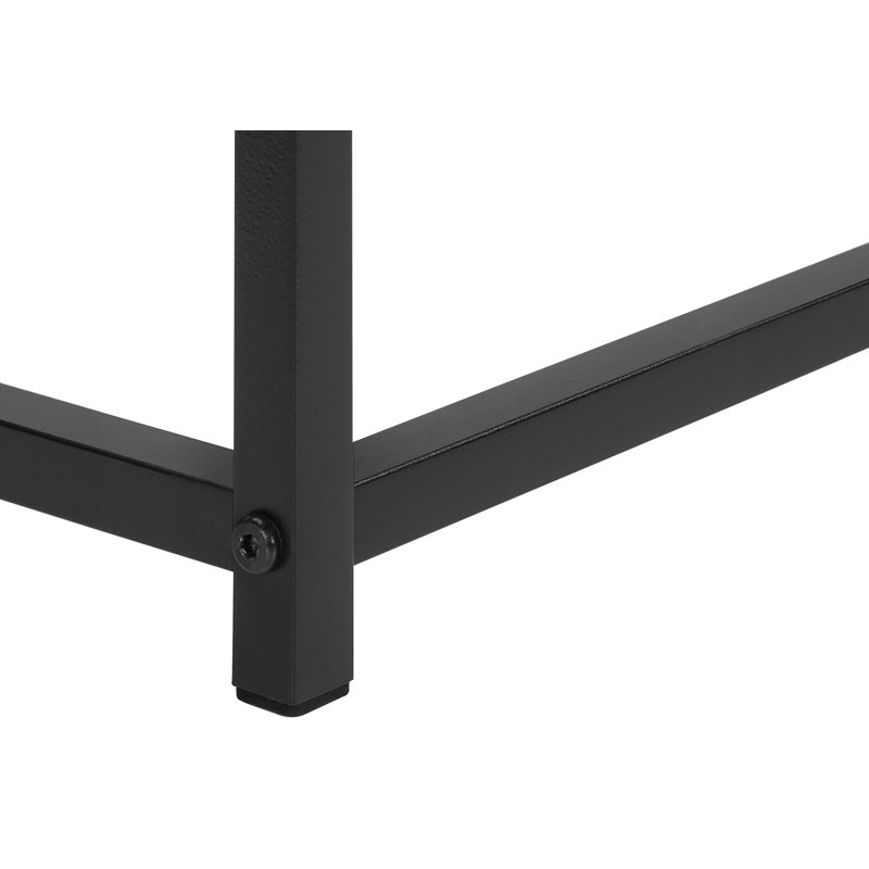 Table d'appoint, console, entrée, étroite, canapé, salon, chambre, stratifié blanc, métal noir, contemporain, moderne