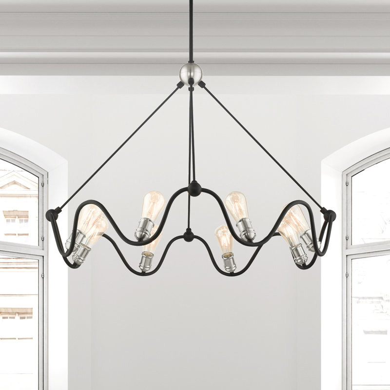Merion 8 - Light Dimmable Wagon Wheel Chandelier