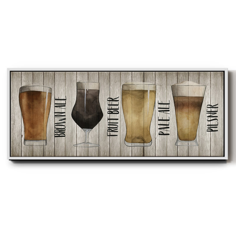 Carte de la bière I - toile encadrée, H 24 po x l 60 po