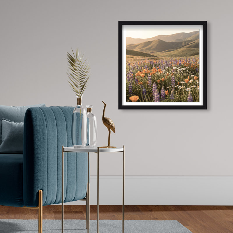 Lavender Hill Print by Oliver Gal, 21.5"H x 21.5"W, Black Shadowbox