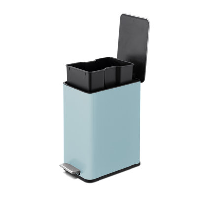 Poubelle à pédale rectangulaire 10L en acier inoxydable - Basics by Wayfair ™