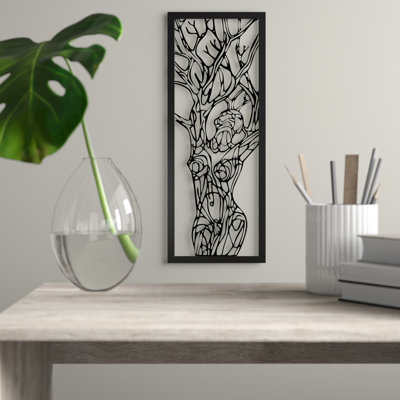 Stylish Decorative Metal Wall Accessory, Black, 7.9 x 20.1 inches | 100% Metal Construction, Thickness: 0.05 inches | Perfect for Home Decor, Office Spaces, and Modern Interiors, Durable and Eye-Catching Design