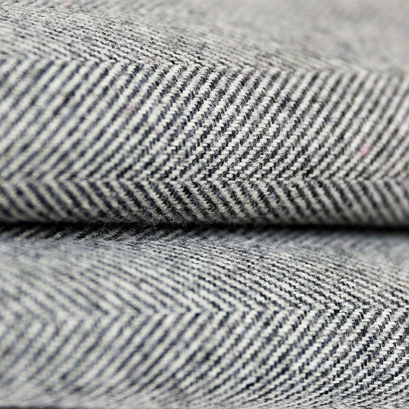 Herringbone Throw Blanket, Charcoal, W265 x L380cm