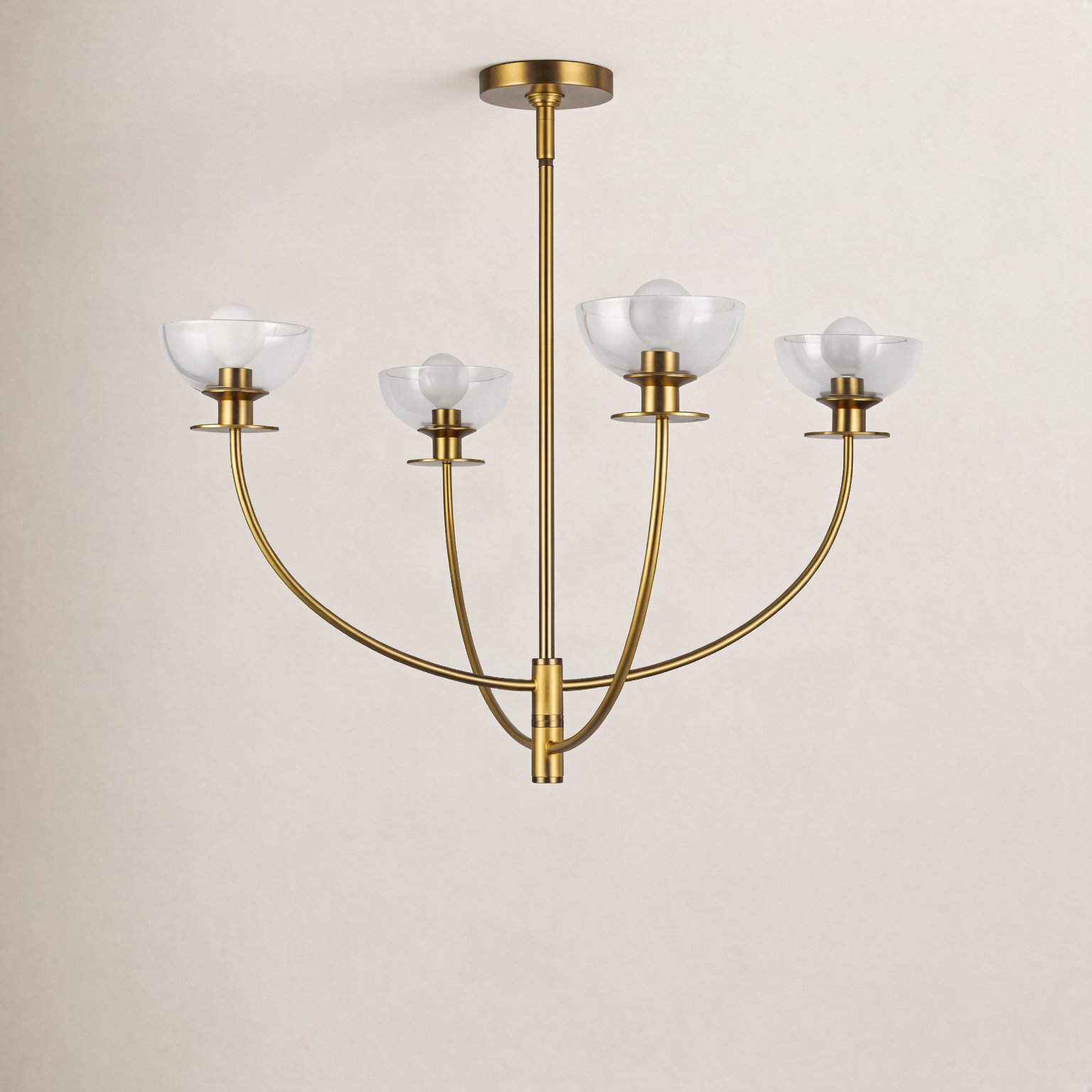 Blakehurst 4 - Light Chandelier, Brushed Gold