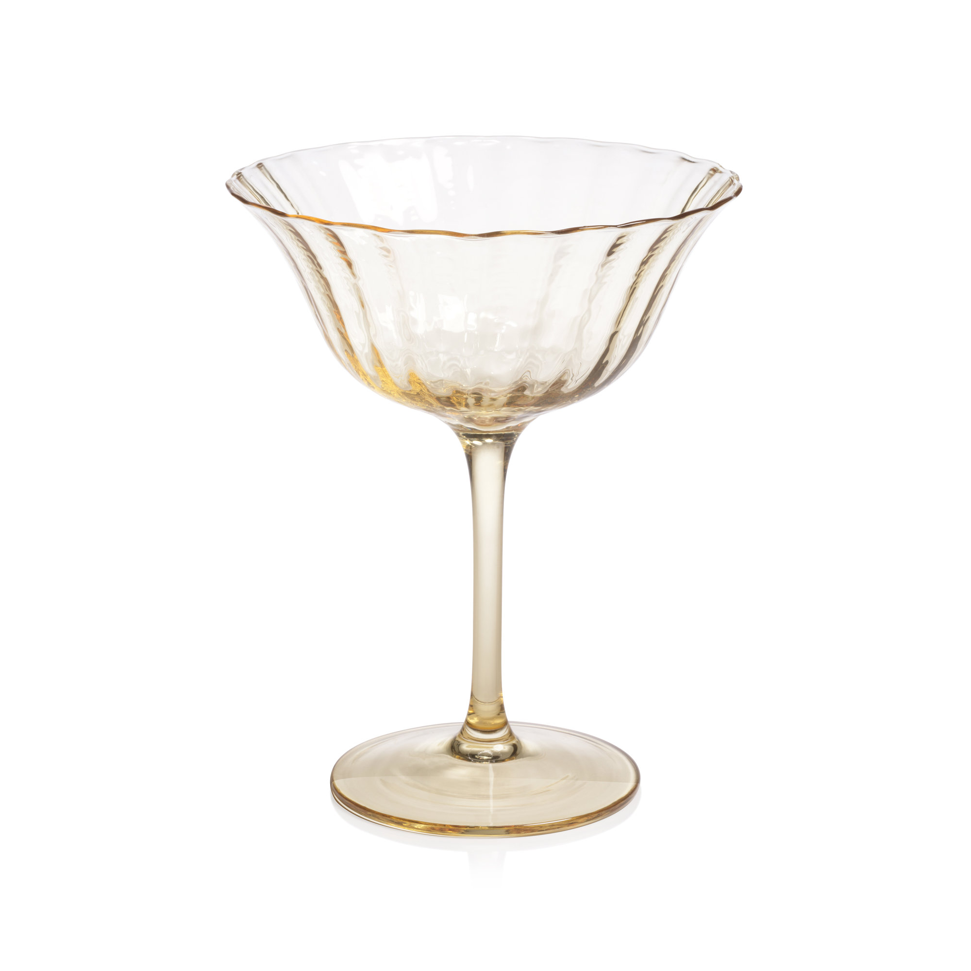 Apéritif 4-Piece Set Summer Cocktail Coupe Glasses, Goldenrod