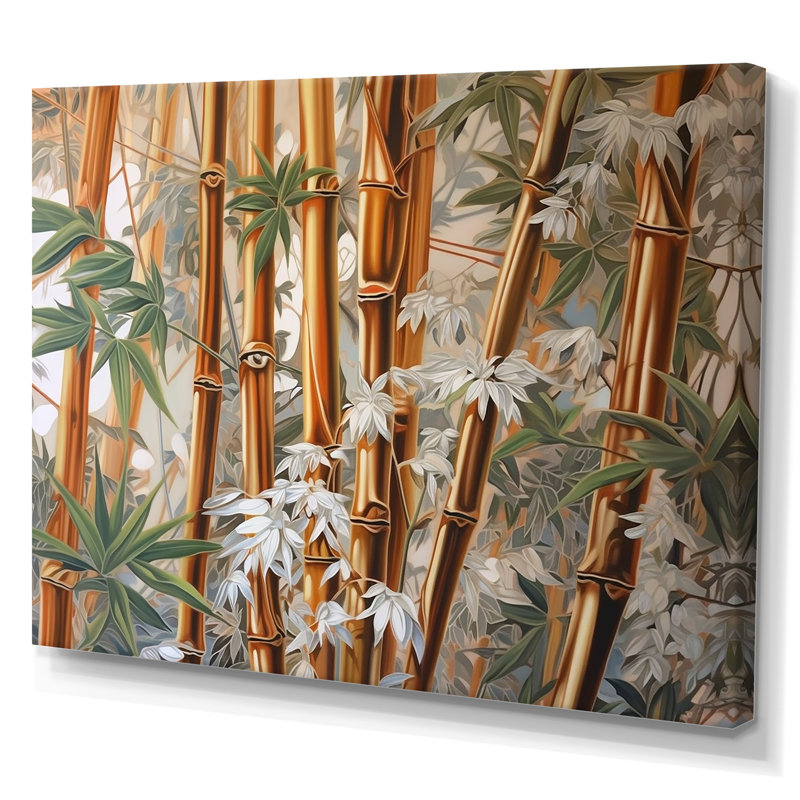 Bamboo Minimalm Beauty sur toile, H 12 po x l 20 po x P 1 po, Toile tendue
