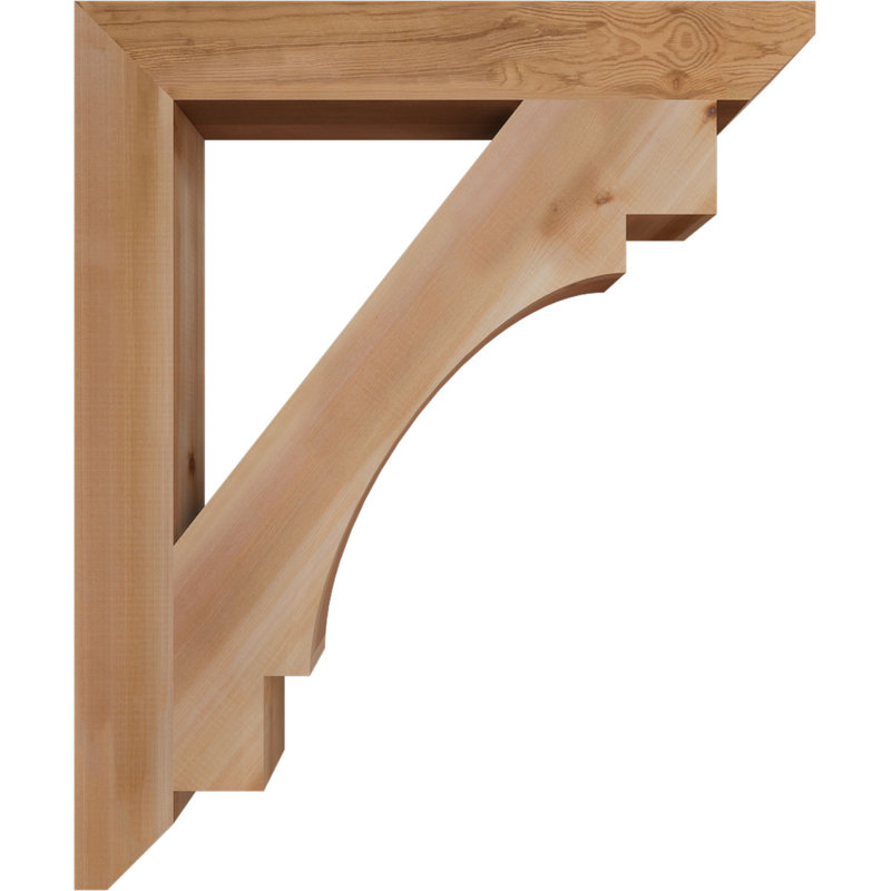 Support en bois / corbeau, Cèdre rouge de l'Ouest (lisse), H 36 po x l 3,5 po x P 30 po