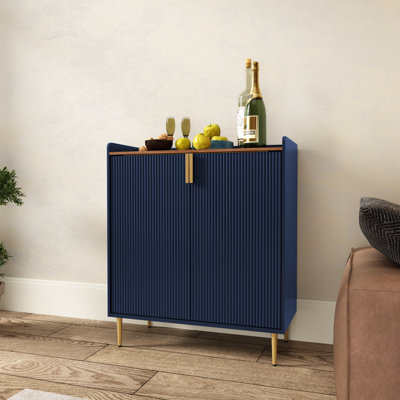 Teaire 31.6'' Modern Coffee Bar Cabinet with Wine Racks and Storage Drawer