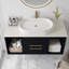 Meuble-lavabo mural moderne 40 po avec meuble-lavabo flottant en céramique massif