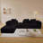 Modular Sectional Sofa Black Couches 4 Seat Modular Foam Sectional Couches For Living Room With 1 Ottoman, Cloud Couch With Oversized Chaise-942863252