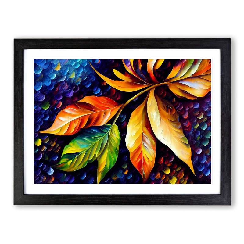 Glimmering Leaf Vol.4 - Framed Print, Black, 25cm H x 34cm W x 2cm D