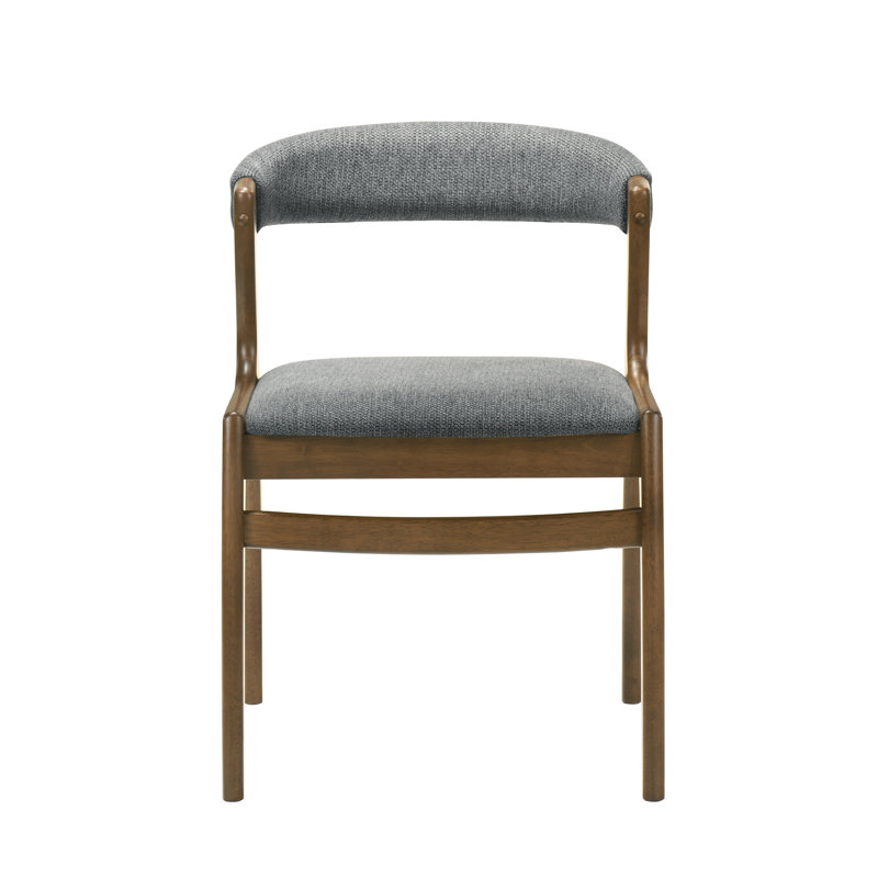 Chaise de salle à manger en bois massif sans accoudoirs Cato Mid-Century