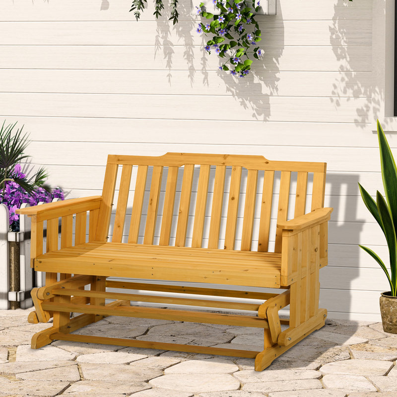 Banc oscillant et oscillant pour 2 personnes avec conception à séchage rapide et accoudoir large, causeuse à bascule