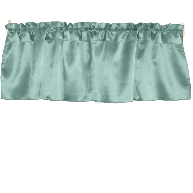 Danijah Tailored Window Valance, Aqua, 58" W x 28" L