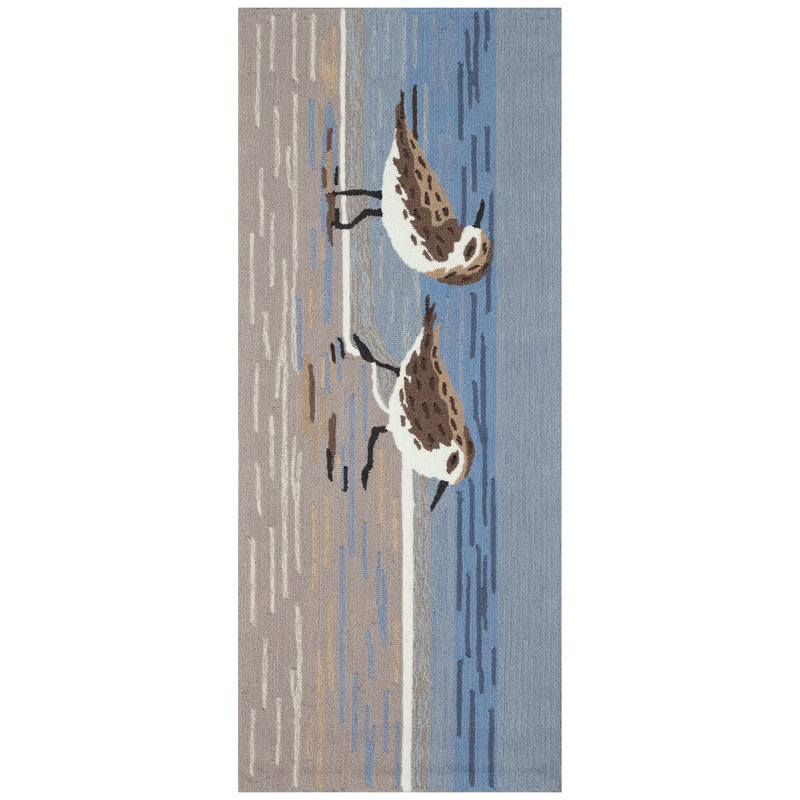 Tapis de cuisine Tasoula Frontporch Sandpipers, Tapis de couloir 2 pi x 5 pi