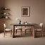 Modern Solid Wood & Slate Rectangular Dining Table