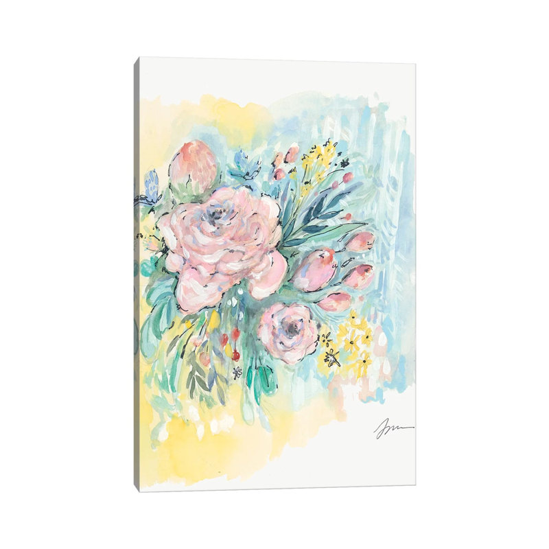 Flowers For Ruby by Jessica Mingo - Wrapped Canvas Painting, 20.32 cm H x 30.48 cm W