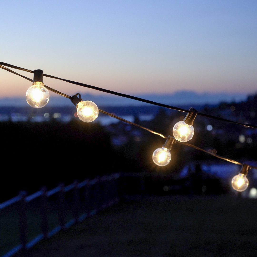 Burson G40 Led Bistro String Lights - Black Arlmont & Co. Cord 