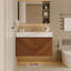Meuble-lavabo mural moderne avec lavabo en céramique