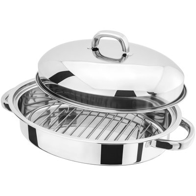 Handles Judge Speciality Cookware, Oval Roaster with Rack