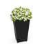 Ensemble de 2 pots de fleurs en résine durable et moderne pour l'extérieur de 22 pouces de hauteur en forme de V