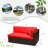 51'' Wide Wicker Patio Sofa with Cushions-1960909035