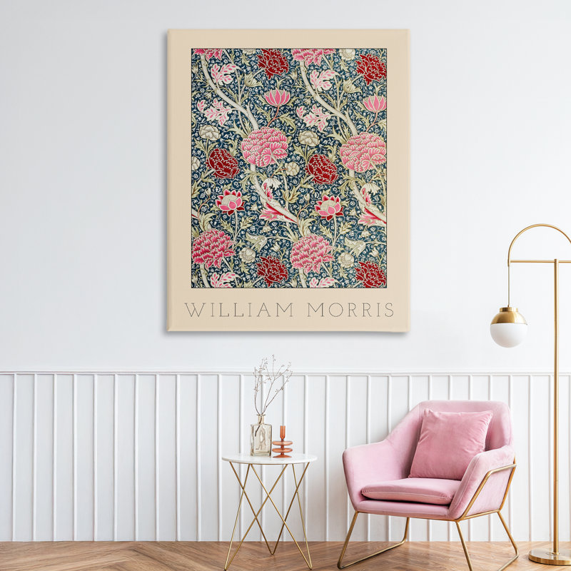 Toile classique ornée de fleurs entrelacées, design par Lil 'Rue, H 48 po x l 36 po