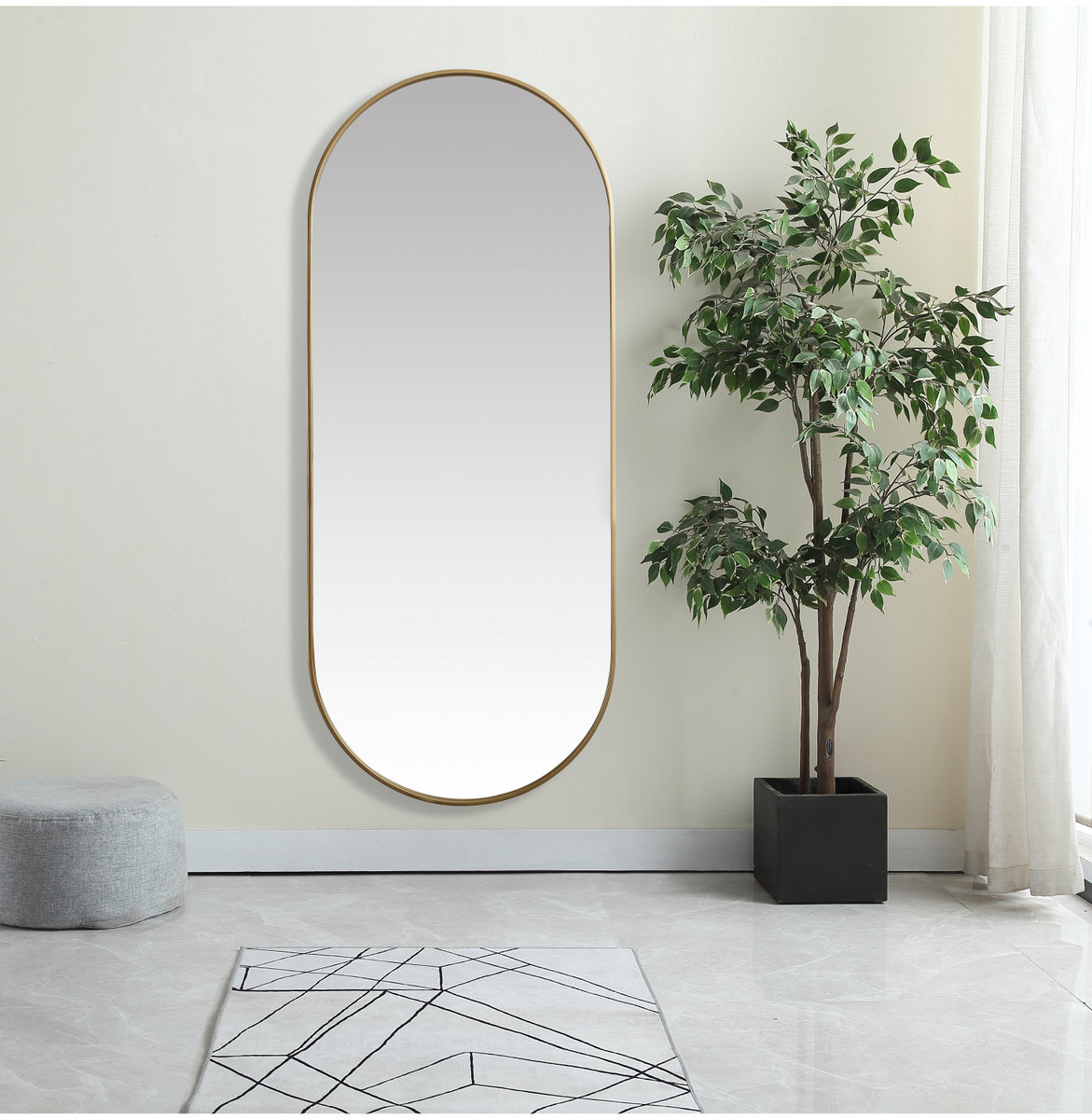 Elington Accent Mirror, 72"  x 30" , Brass