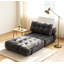 Canapé-lit convertible 31,5 po en velours côtelé avec coussin de dossier et dossier-133696906