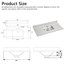   Plateau de meuble-lavabo simple en quartz 48 po avec lavabo Sparkle - pour remplacement de meuble-lavabo, sans armoire