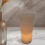 Porte-bougie blanc onyx