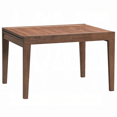 Extendable Dining Table Modern Kitchen Dining Wooden Furniture 1Pc Self Storing Leaf