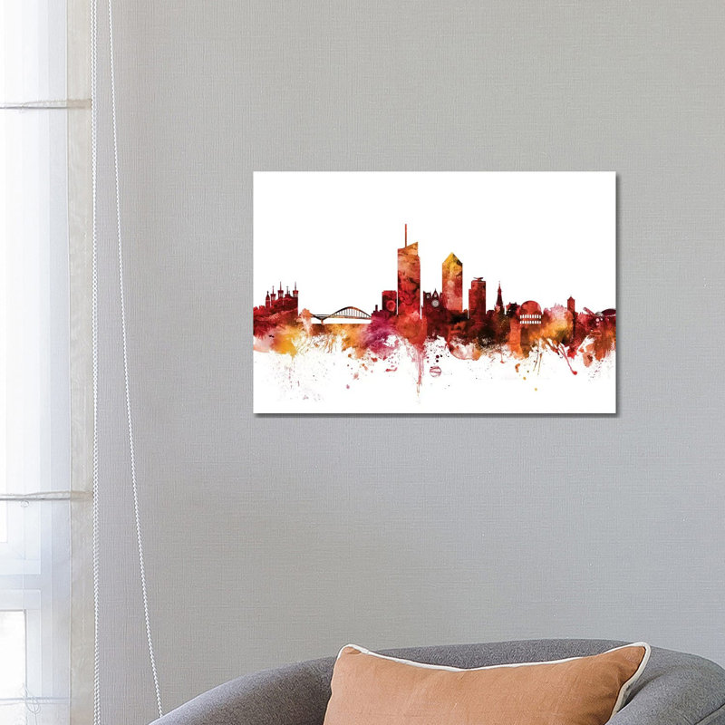 Lyon, France Skyline by Michael Tompsett - Wrapped Canvas Gallery-Wrapped Canvas Giclée, 66.04 cm H x 45.72 cm W x 1.91 cm D