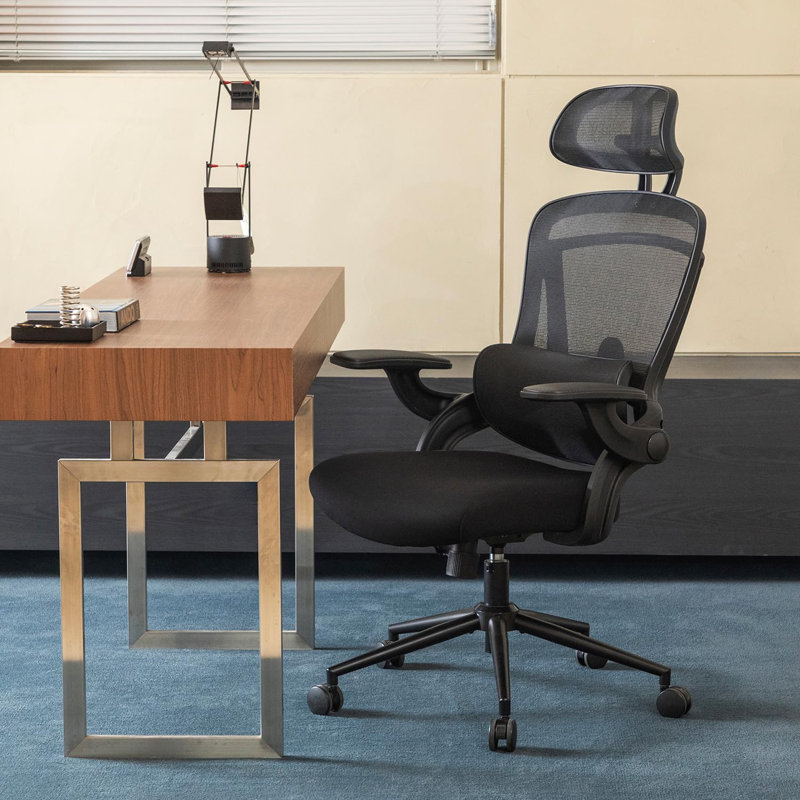 Fauteuil de bureau ergonomique réglable à haut dossier Nouhaus, Noir