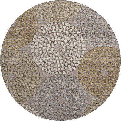 Premium Machine Washable Prisco Taupe Rug