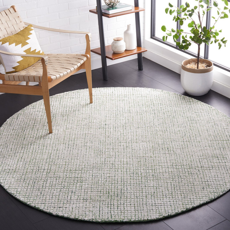 Rowe Handwoven Abstract Area Rug, Round 6'