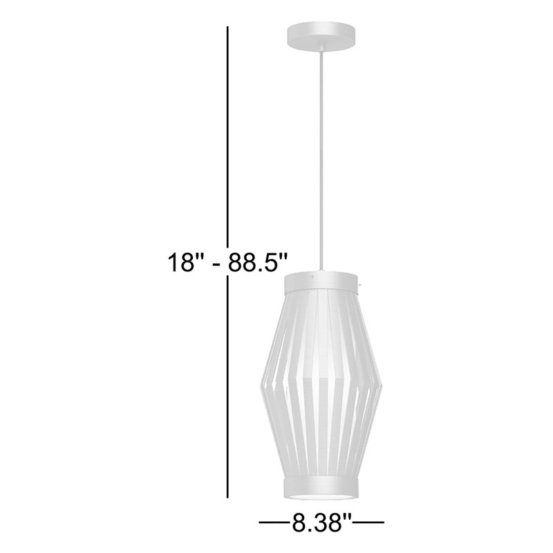 Luminaire suspendu géométrique à 1 lumière Phineas, Or vieilli