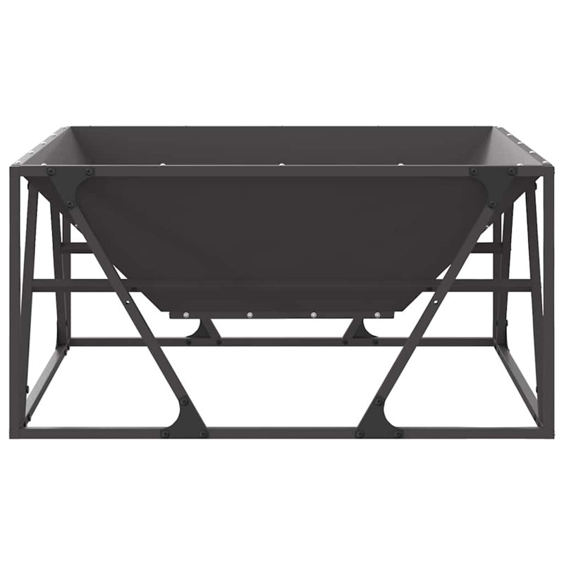 Outdoor Fire Pit, 40cm H x 80cm W x 80cm D, Black