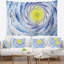 Tapisserie d'art numérique Fractal Flower Blue Yellow-28485868
