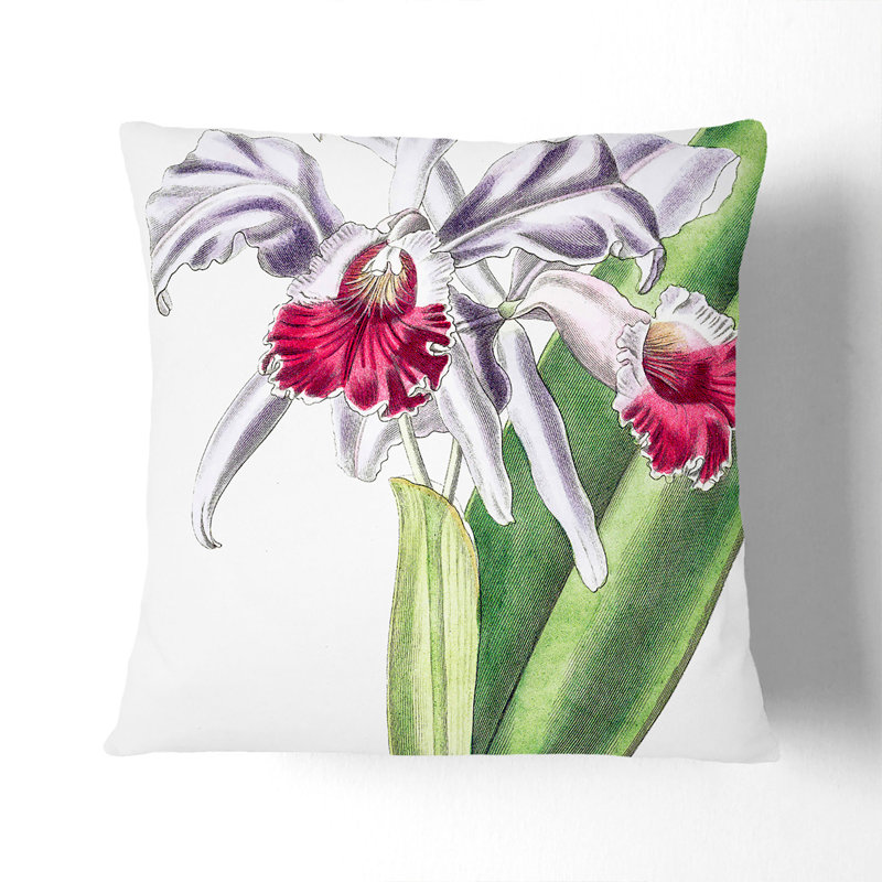 Floral Square Throw Cushion, 40cm H x 40cm W x 15cm D