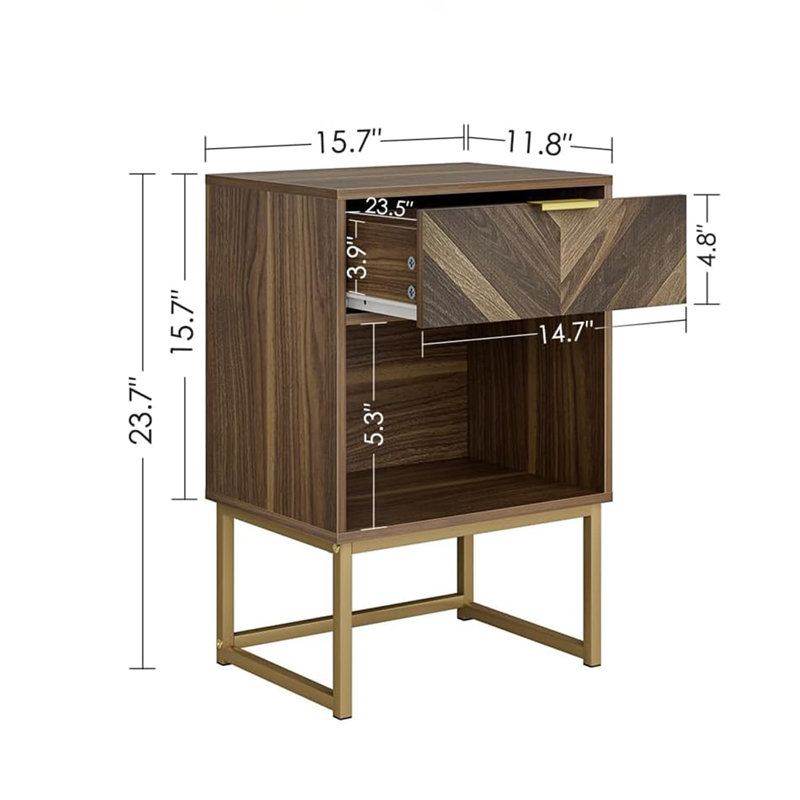 Bercher 40cm W Bedside Table