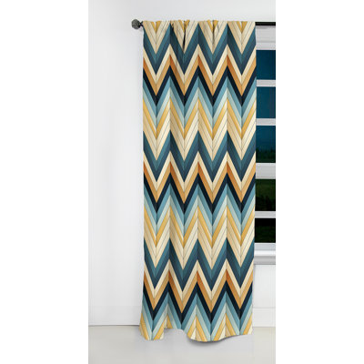 Beige Chevron Mosaic Fusion - Chevron Curtain - Blackout Chevron Curtain - 1 Panels