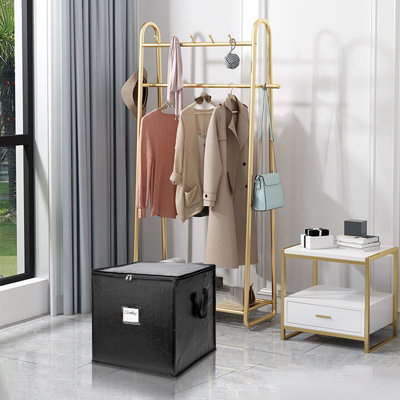  Bacs de rangement avec couvercles et poignées renforcées, sacs de rangement pour vêtements, boîtes de déménagement, paniers de rangement pour couverture, édredon, oreiller, literie