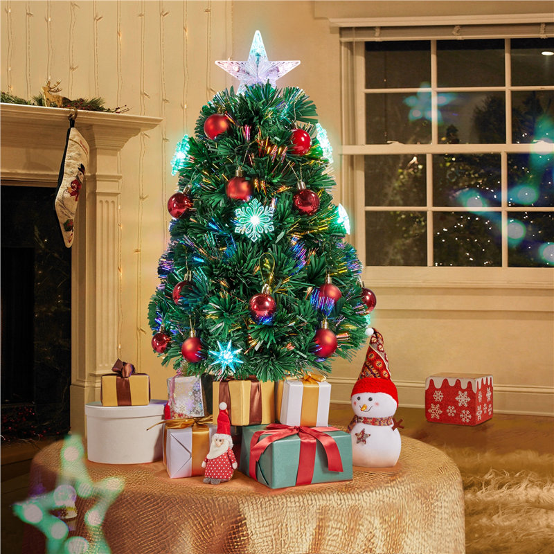 Lighted Artificial Spruce Christmas Tree, 2' H
