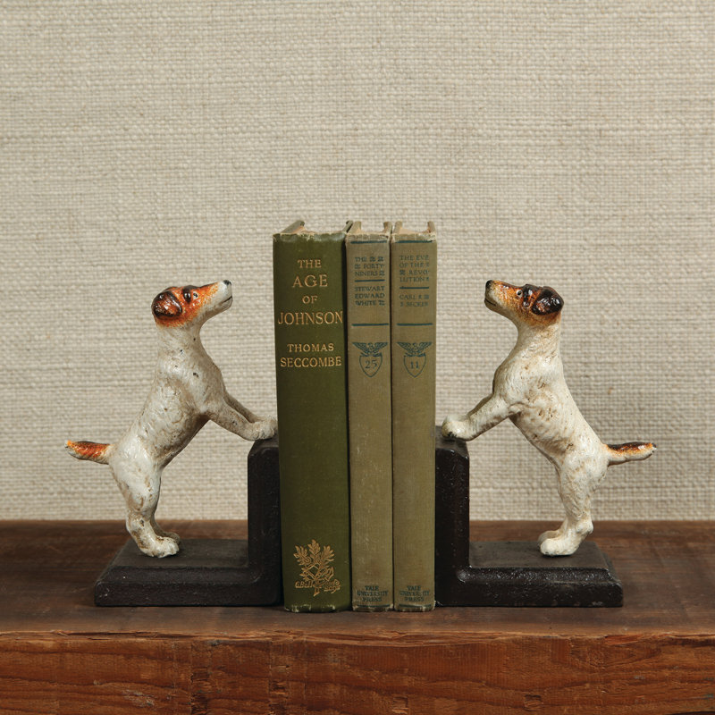 Traditional Metal Bookends Pair